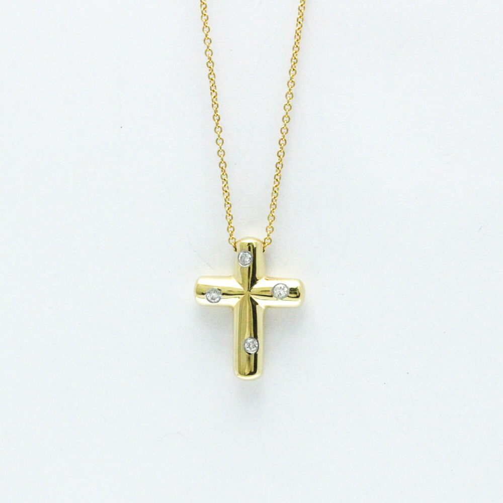 Tiffany Yellow Diamond Dot Cross Necklace